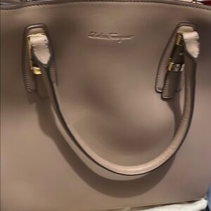 Salvatore Ferragamo Tan Leather Tote Bag